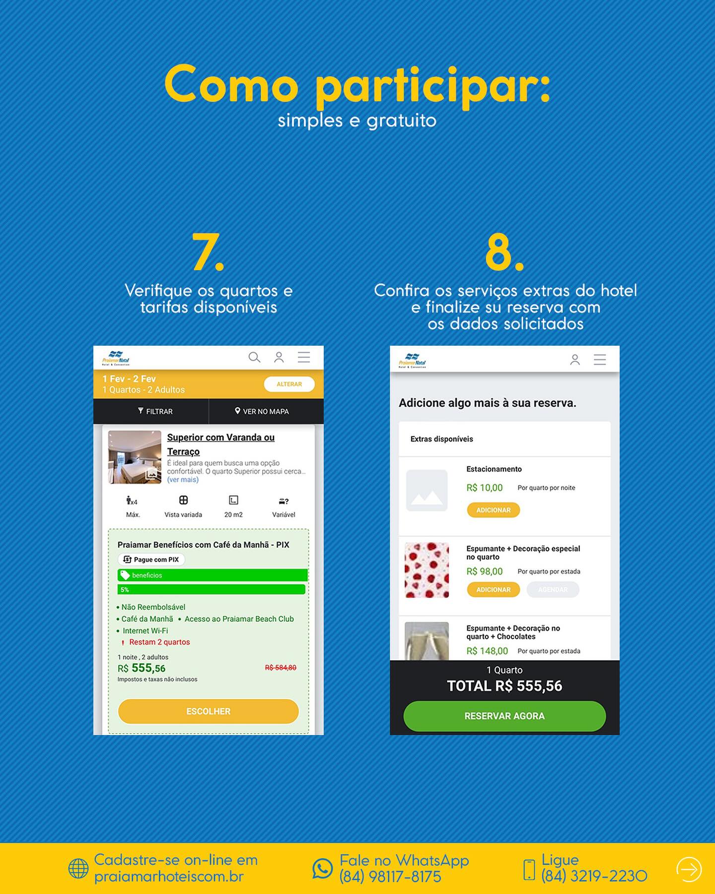 🌴✨ Cadastre-se agora e desfrute de benefícios exclusivos! 🎁 A melhor oportunidade para reservar as férias da sua família em Natal está aqui! 🏖️ Bem-vindo ao Praiamar Benefícios, um programa especial para tornar sua estadia ainda mais incrível. Ao se cadastrar, desbloqueie uma série de vantagens nos hotéis Praiamar Natal e Praiamar Express que vão além do esperado. 🌟 Acesse o link na bio e saiba mais! #PraiamarBenefícios #Praiamar #PraiamarNatal #PraiamarExpress #HotelEmNatal #Natal #PontaNegra