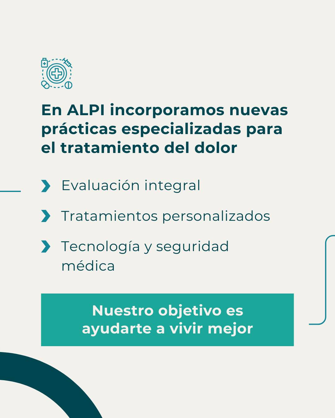 💙 El dolor no tiene por qué ser parte de tu rutina.
En ALPI incorporamos nuevas prestaciones en Medicina del Dolor, con tratamientos avanzados y un abordaje integral para mejorar tu calidad de vida.
Deslizá el carrusel y conocé las opciones disponibles.
Más información:
📍 Soler 3945, CABA
📞 (011) 4839-7700 / whatsapp 113-332-9926�
📧 turnos@alpi.org.ar
#ALPI #MedicinaDelDolor #Neuromodulación #DolorCrónico #Salud #Rehabilitación