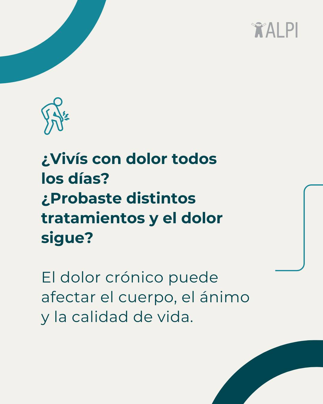 💙 El dolor no tiene por qué ser parte de tu rutina.
En ALPI incorporamos nuevas prestaciones en Medicina del Dolor, con tratamientos avanzados y un abordaje integral para mejorar tu calidad de vida.
Deslizá el carrusel y conocé las opciones disponibles.
Más información:
📍 Soler 3945, CABA
📞 (011) 4839-7700 / whatsapp 113-332-9926�
📧 turnos@alpi.org.ar
#ALPI #MedicinaDelDolor #Neuromodulación #DolorCrónico #Salud #Rehabilitación