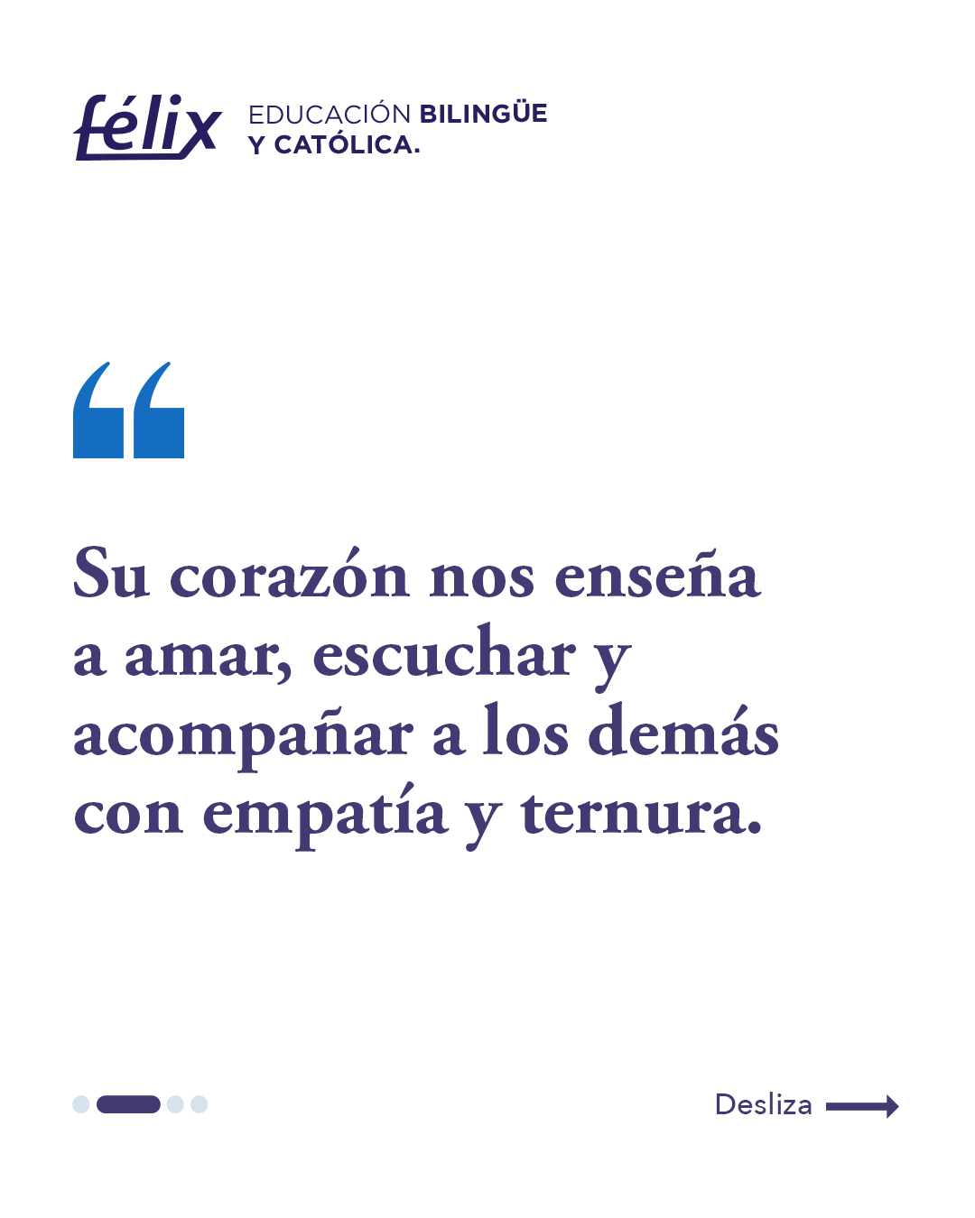 El Sagrado Corazón de Jesús nos recuerda la importancia de vivir desde el amor, la empatía y la bondad 🤍
Una invitación para acercarnos más a los demás a través de pequeños actos que también ayudan a formar el corazón de nuestros niños ✨
#ColegioFelix #ExcelenciaAcademica #EducacionCatolica