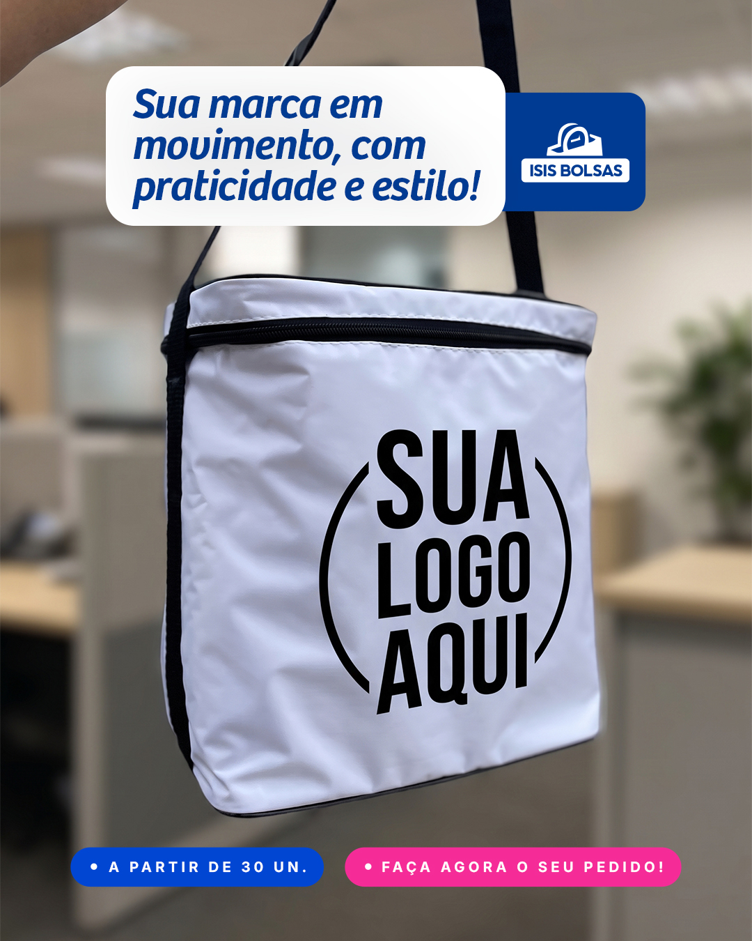 Sua marca em movimento, acompanhando clientes, colaboradores e parceiros com praticidade e estilo. ✨
As bolsas personalizadas da Isis Bolsas são produzidas com qualidade, resistência e acabamento pensado para valorizar a identidade da sua empresa.
📲 A partir de 30 unidades. Faça agora o seu pedido!
#IsisBolsas #BolsasPersonalizadas #SuaLogoAqui #ProdutosPersonalizados #Atacado
