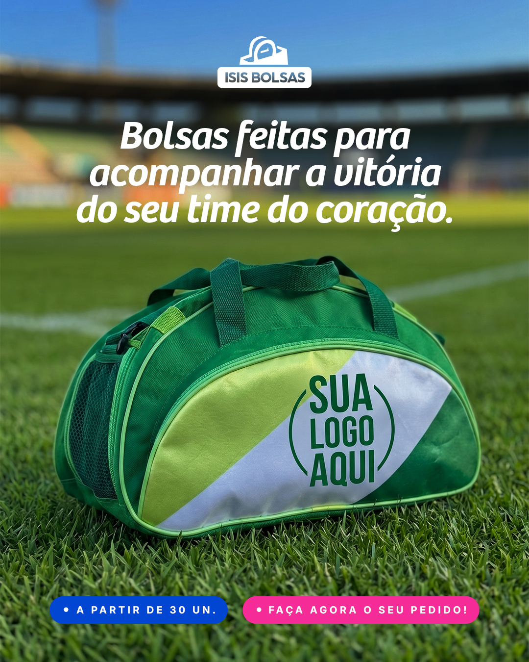 Para torcer, viajar ou acompanhar o time em cada conquista, as bolsas personalizadas da Isis Bolsas unem praticidade, resistência e a identidade do seu clube em um produto feito para marcar presença.
📲 Produção a partir de 30 unidades. Faça agora o seu pedido!
#IsisBolsas #BolsasPersonalizadas #BolsaEsportiva #SuaMarcaAqui #Atacado