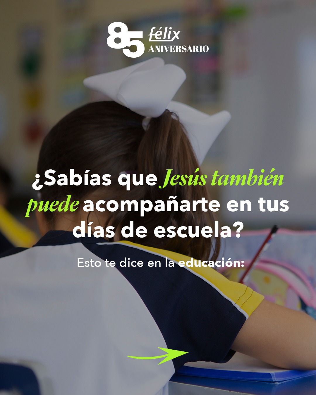 A veces, para echarle un poquito más de ganas, no necesitamos un gran discurso. Solo necesitamos recordar que no estamos solos en el camino. 🤍
#ColegioFelix #ExcelenciaAcademica #EducacionCatolica
