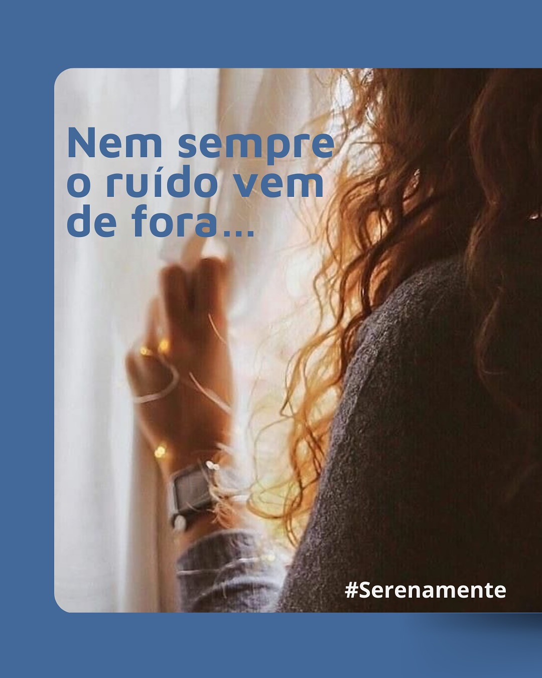 SILÊNCIO INTERNO…
Qual é o barulho que mais te impede de ouvir a sua própria voz?Nem sempre o ruído vem de fora…
Muitas vezes é o excesso de pensamentos, cobranças, expectativas e comparações que nos afasta do silêncio que cura.No silêncio interno, encontramos respostas que nenhuma opinião externa pode nos dar!Hoje, faça uma pausa.
Respire mais profundamente e.. Escute o silêncio.O barulho do mundo te desconecta de você mesma, se você permitir.
Qual ruído que você precisa desligar hoje para viver SerenaMente?
.
.
.
.
.
#silenciointerior #pausacompropósito
#desapego #autoconhecimento #bemestar
#autocuidado #equilíbrioemocional
#silenciointerior #presença
#transformação #leveza
#novosciclos
#serenamente