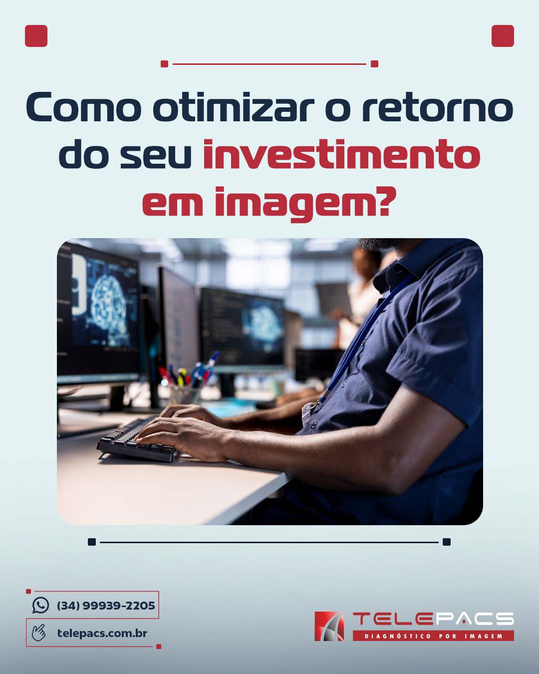 Maximizar o retorno do investimento em diagnóstico por imagem é mais do que ter tecnologia de ponta; é sobre como você a utiliza! 💡📈
Nos últimos anos, a radiologia no Brasil deu um salto incrível, mas ainda enfrentamos desafios, como a desigualdade na distribuição de radiologistas. O que isso significa para o seu hospital ou clínica? Equipamentos modernos ociosos e laudos que demoram a sair. Isso não só impacta a produtividade, mas também a satisfação dos pacientes e a reputação da sua instituição.
A boa notícia é que a telerradiologia pode ser a solução que você procura! 🌐✨ Conectando você a uma equipe de radiologistas especialistas, garantimos laudos rápidos e precisos, seja para exames eletivos ou emergenciais. Com a Telepacs, seu fluxo de trabalho se torna mais eficiente, e a sua equipe pode se concentrar no que realmente importa: salvar vidas!
Acesse nosso Blog abaixo ou link na bio e saiba mais!
📲 (34) 99939-2205
🌐 telepacs.com.br
#Telerradiologia #Saúde #Radiologia #Inovação #GestãoEficiente #Telepacs