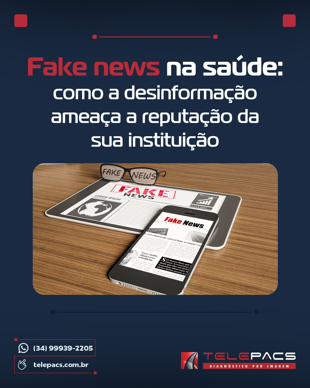 Desmistificar a desinformação na saúde é uma missão que todos nós devemos abraçar! Em tempos de fake news, a responsabilidade de compartilhar informações precisas nunca foi tão crucial. Você sabia que uma simples postagem errada pode colocar vidas em risco e abalar a confiança em instituições de saúde?
Recentemente, um caso alarmante envolvendo uma médica que divulgou informações falsas sobre câncer de mama nos lembra do impacto devastador que a desinformação pode ter. O que muitos não percebem é que essa prática, além de prejudicar pacientes, também compromete a reputação de clínicas e hospitais. Como? Um paciente que se depara com informações contraditórias pode recusar tratamentos essenciais, colocando sua saúde em risco.
A boa notícia é que podemos fazer a diferença! Aqui estão algumas boas práticas para proteger a credibilidade da sua instituição:
1. Sempre verifique as fontes antes de compartilhar informações.
2. Utilize canais oficiais como CBR e CFM para se manter informado.
3. Eduque seus pacientes sobre a importância de confiar em informações científicas.
4. Treine sua equipe para garantir uma comunicação clara e coerente.
5. Escolha parceiros que priorizam a transparência e a qualidade.
A Telepacs é um exemplo de como a tecnologia e a evidência científica podem andar juntas para oferecer diagnósticos seguros e confiáveis. Com médicos radiologistas qualificados e protocolos rigorosos, garantimos que a saúde dos seus pacientes esteja sempre em boas mãos.
Acesse nosso Blog abaixo ou link na bio e saiba mais!
📲 (34) 99939-2205
🌐 telepacs.com.br
#SaúdeConsciente #CombateÀDesinformação #InformaçãoÉPoder #Telerradiologia #ConfiançaNaSaúde #Telepacs