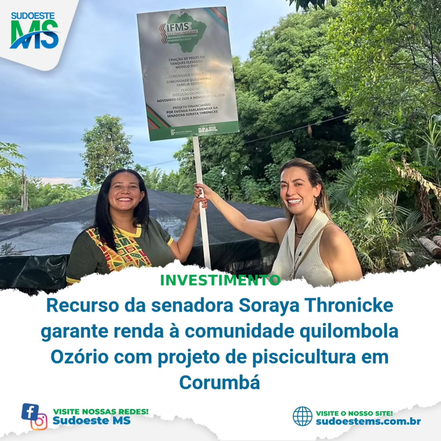 A senadora acompanhou de perto todas as etapas da ação. Durante o período de São João, esteve no local para conhecer as famílias que integram a comunidade e definir os espaços para a instalação dos tanques. Recentemente, retornou ao local para verificar os tanques já implantados e em funcionamento, que estão operando desde dezembro.