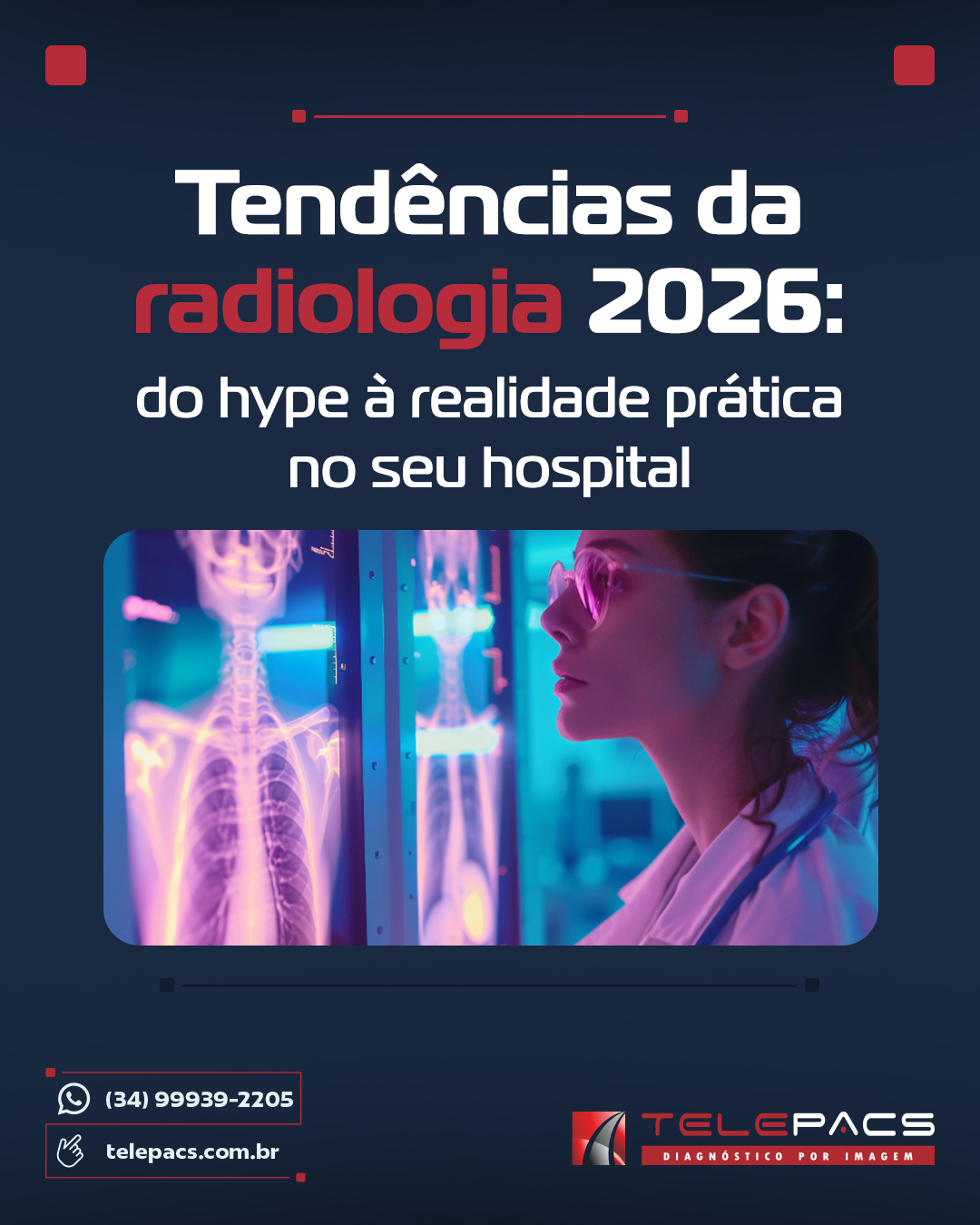 A radiologia está em plena transformação, e o futuro já começou! 🚀 Nos últimos anos, passamos de um setor técnico e silencioso para o epicentro da inovação em saúde, impulsionado pela inteligência artificial e novos fluxos de trabalho. O que é hype e o que realmente traz resultados? 🤔
Para coordenadores que buscam eficiência sem sobrecarregar suas equipes, é crucial entender as diferenças. No nosso mais recente artigo, desvendamos as principais tendências da radiologia para 2026, separando o que já é realidade do que ainda está por vir.
🔍 A IA, por exemplo, não veio para substituir, mas para potencializar o trabalho dos radiologistas, permitindo uma triagem mais eficaz e diagnósticos mais precisos. E quem mais está se destacando? Os subespecialistas! Com a telerradiologia, hospitais de todos os tamanhos podem acessar expertise de ponta, garantindo diagnósticos mais assertivos sem a necessidade de ampliar a estrutura interna.
📈 Além disso, a integração de dados e a humanização são fundamentais para garantir uma experiência mais fluida e colaborativa para pacientes e profissionais. A Telepacs já está aplicando essas tendências, com laudos ágeis e suporte 24h, elevando o padrão da radiologia no Brasil.
Acesse nosso Blog abaixo ou link na bio e saiba mais!
📲 (34) 99939-2205
🌐 telepacs.com.br
#Radiologia2026 #Telerradiologia #InovaçãoEmSaúde #InteligênciaArtificial #SaúdeDigital #Telepacs