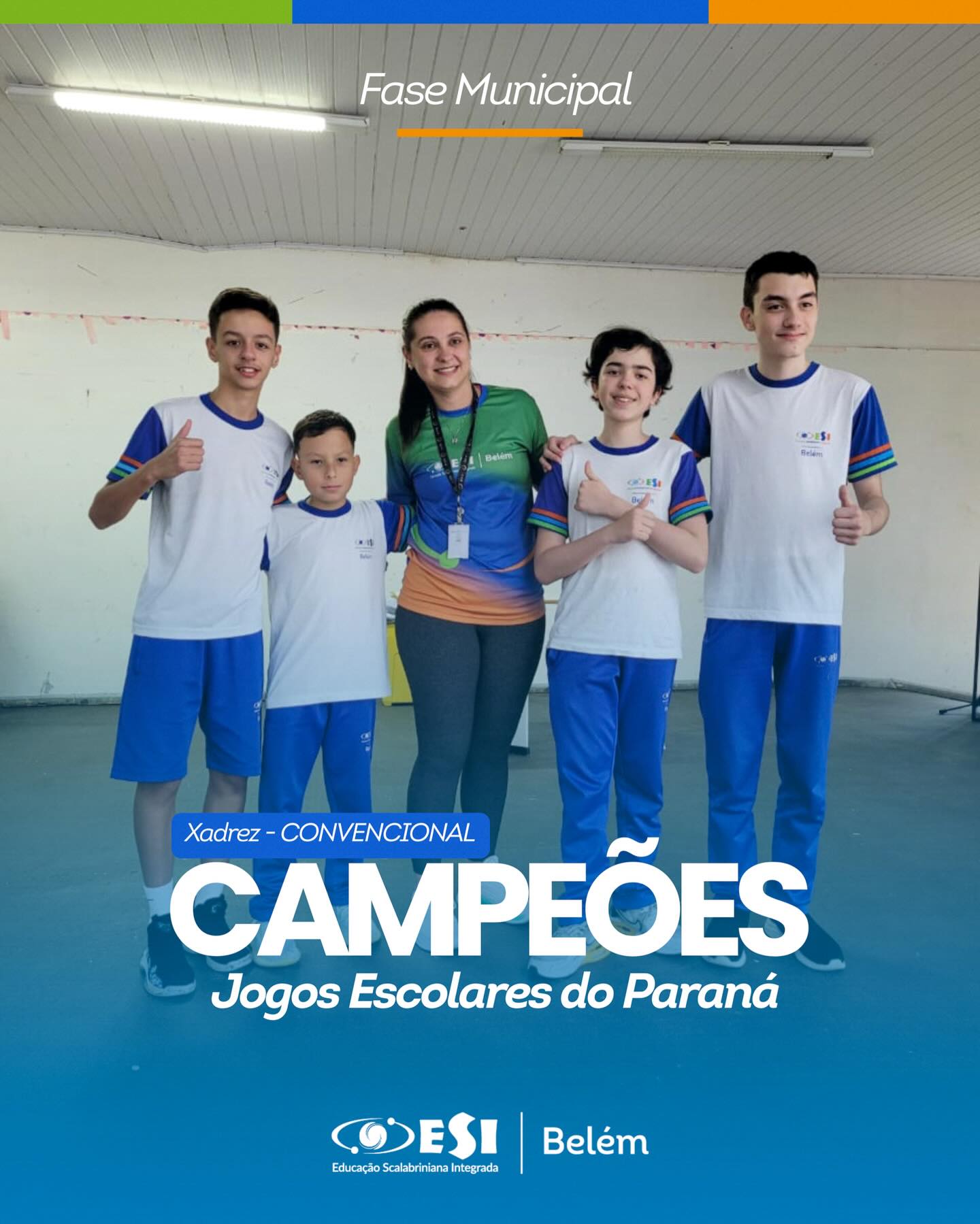 CLASSIFICADOS! 🏆
Os meninos do Xadrez e nossa atleta do Tênis de Mesa conquistaram o título dos Jogos Escolares do Paraná – Fase Municipal! 🩵
Agora é hora de manter o foco e intensificar a preparação para a próxima etapa. Seguimos firmes em busca de novos desafios e novas conquistas! 🏓♟️
