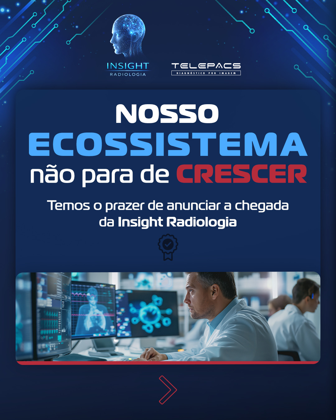 Grandes avanços no diagnóstico por imagem exigem parcerias sólidas. 🤝
É com entusiasmo que anunciamos a união entre a Telepacs e a Insight. Agora, nossa rede de suporte cresce para oferecer à sua clínica o que há de mais moderno em eficiência diagnóstica.
Combinamos o corpo clínico de especialistas da Telepacs com a tecnologia de ponta da Insight. O resultado? Uma operação de imagem mais segura, ágil e focada no que realmente importa: a precisão do diagnóstico e o cuidado com o paciente.
A transformação que o seu serviço de imagem precisava para se tornar um diferencial competitivo começou.
🚀 Quer saber como essa parceria pode otimizar sua instituição? Clique no link da bio e fale com nossos consultores.
#Telepacs #Insight #Telerradiologia #GestaoHospitalar #DiagnosticoPorImagem #InovacaoSaude #Radiologia
📲 (34) 99939-2205
🌐 telepacs.com.br