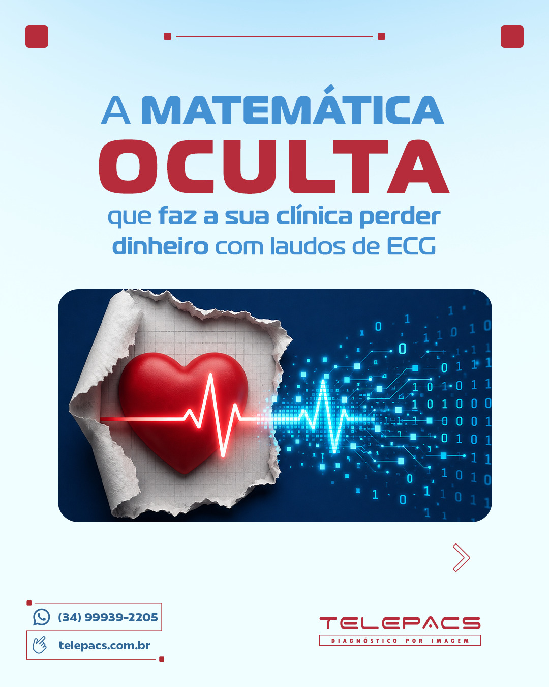 Você sabia que o modelo de gestão baseado em custos fixos pode estar sabotando a eficiência da sua clínica?
Ao priorizar a manutenção de equipes internas, muitos profissionais acabam enfrentando o dilema da ociosidade e dos gargalos em momentos de pico. A solução?
O modelo pay-per-use, que transforma custos fixos em variáveis, permitindo que você pague apenas pelos laudos realizados e ajuste a operação conforme a demanda real. Isso não só otimiza o fluxo de trabalho, mas também melhora a experiência do paciente e potencializa o crescimento do seu negócio.
Acesse nosso Blog (link na bio) e saiba mais!
📲 (34) 99939-2205
🌐 telepacs.com.br
#Telecardiologia #SaúdeEficiente #GestãoDeClínicas #InovaçãoNaSaúde #CustoVariável #Telepacs